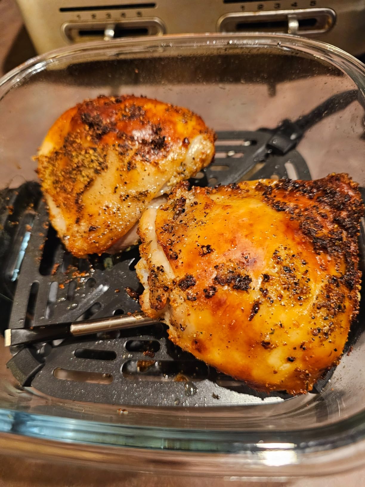 Ninja Crispi 4-in-1 Glass Air Fryer | With Non-Toxic 4QT & 6-Cup Glass Containers & Lids | Microwave, Freezer, Dishwasher Safe | 450°F Max Temp |1500 Watt | Cyberspace | FN101GY customer photo 1