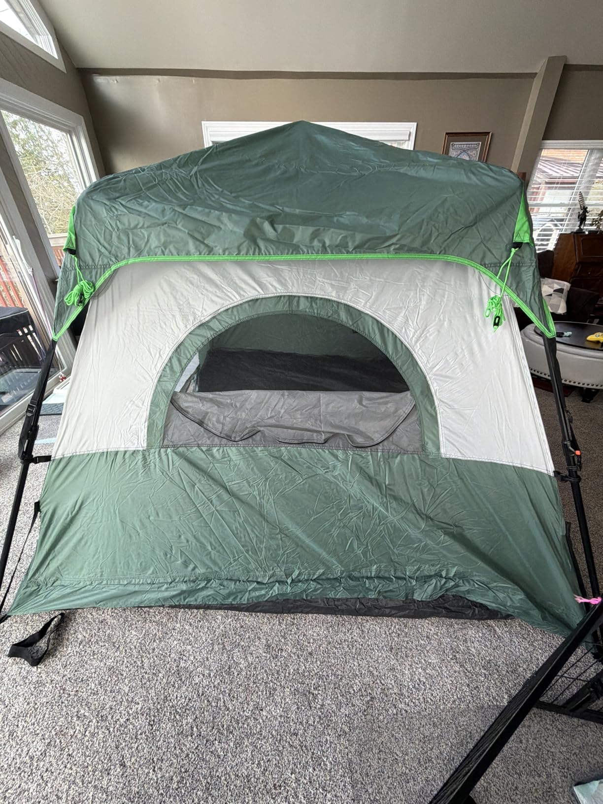 Amazon Basics Instant Camping Tent with Rainfly, Weather-Resistant, Quick Setup customer photo 2