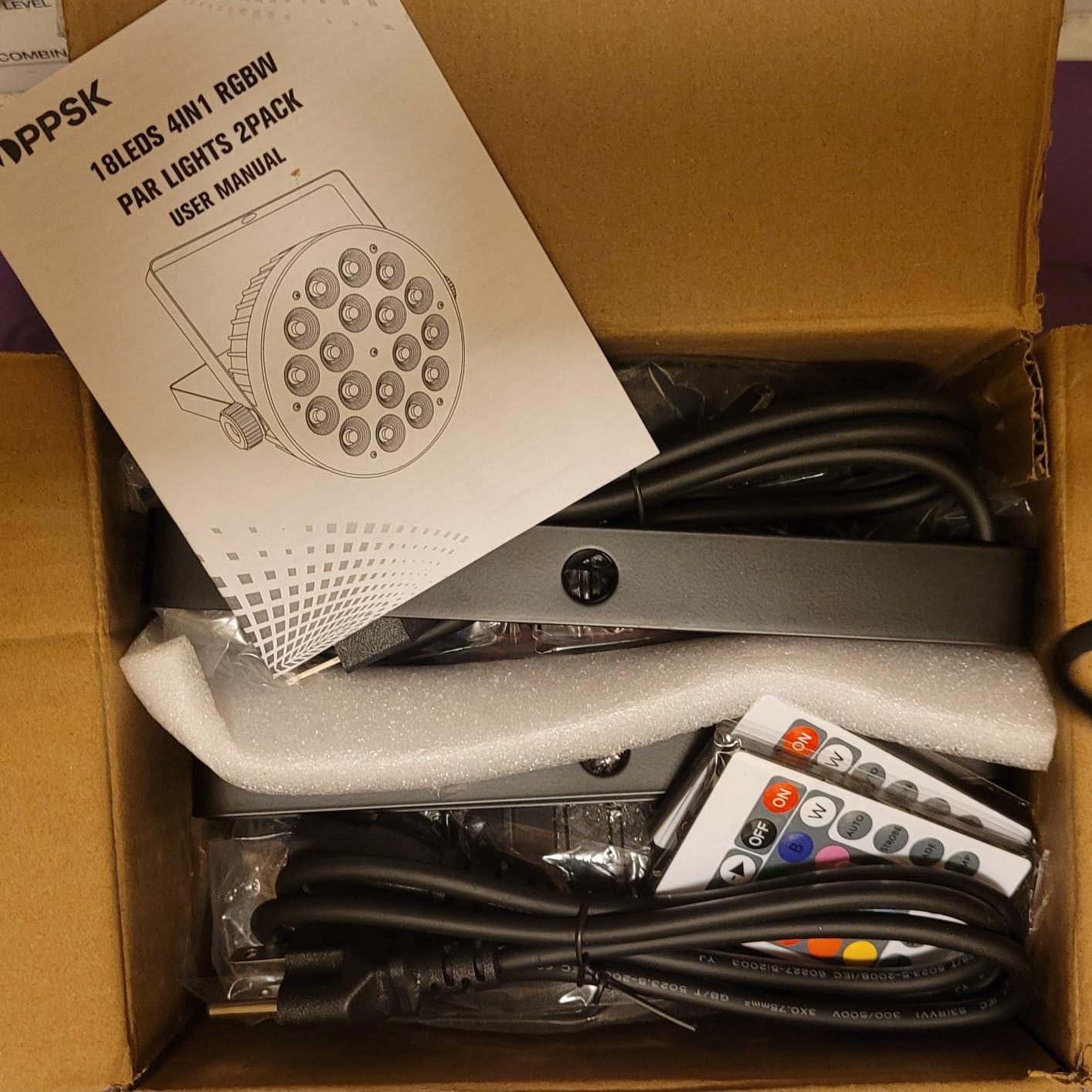180W RGBW Par Lights DMX - LED Stage Par Lights 2 Pack with 4IN1 Quad Smooth Color Mixing with Remote DMX Control Multi-Modes Easy Setup for DJ Events Party Church and Live Performances customer photo 2