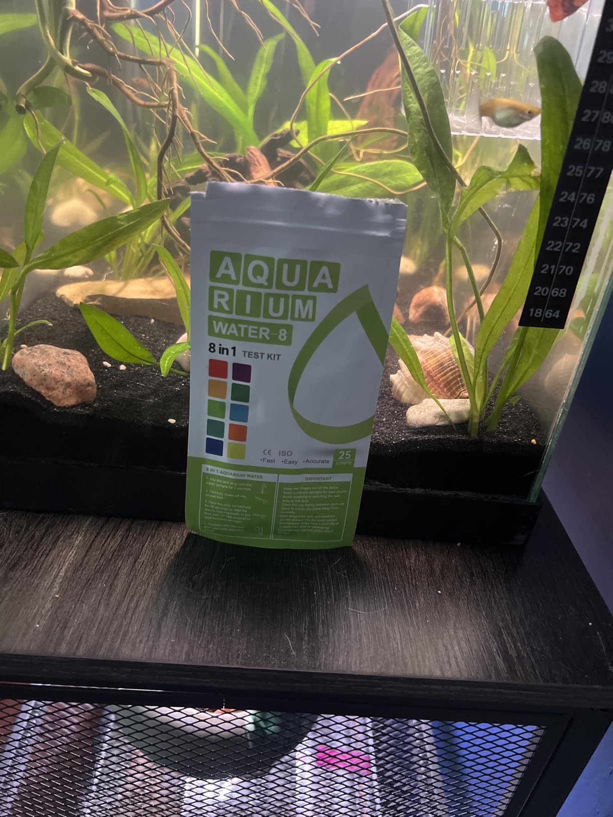 AAwipes Aquarium Ammonia Test Strips 8-in-1 |25 Strips | Quick & Accurate Water Testing Test pH, Carbonate, Alkalinity, Hardness, Chlorine, Nitrite, etc. (K02-25) customer photo 1