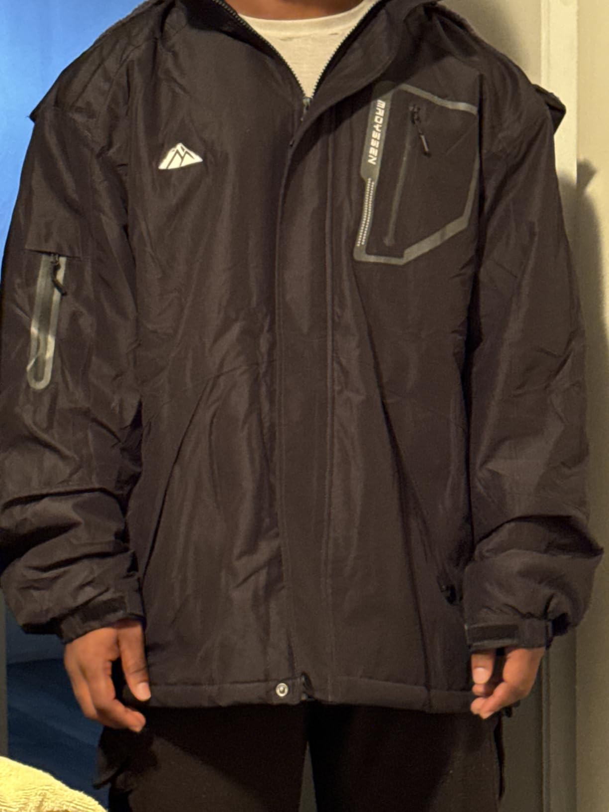 Men's Waterproof Ski Jacket Warm Winter Snow Coat Mountain Windbreaker Fur Hooded Snowboarding Jakcet Parka customer photo 2