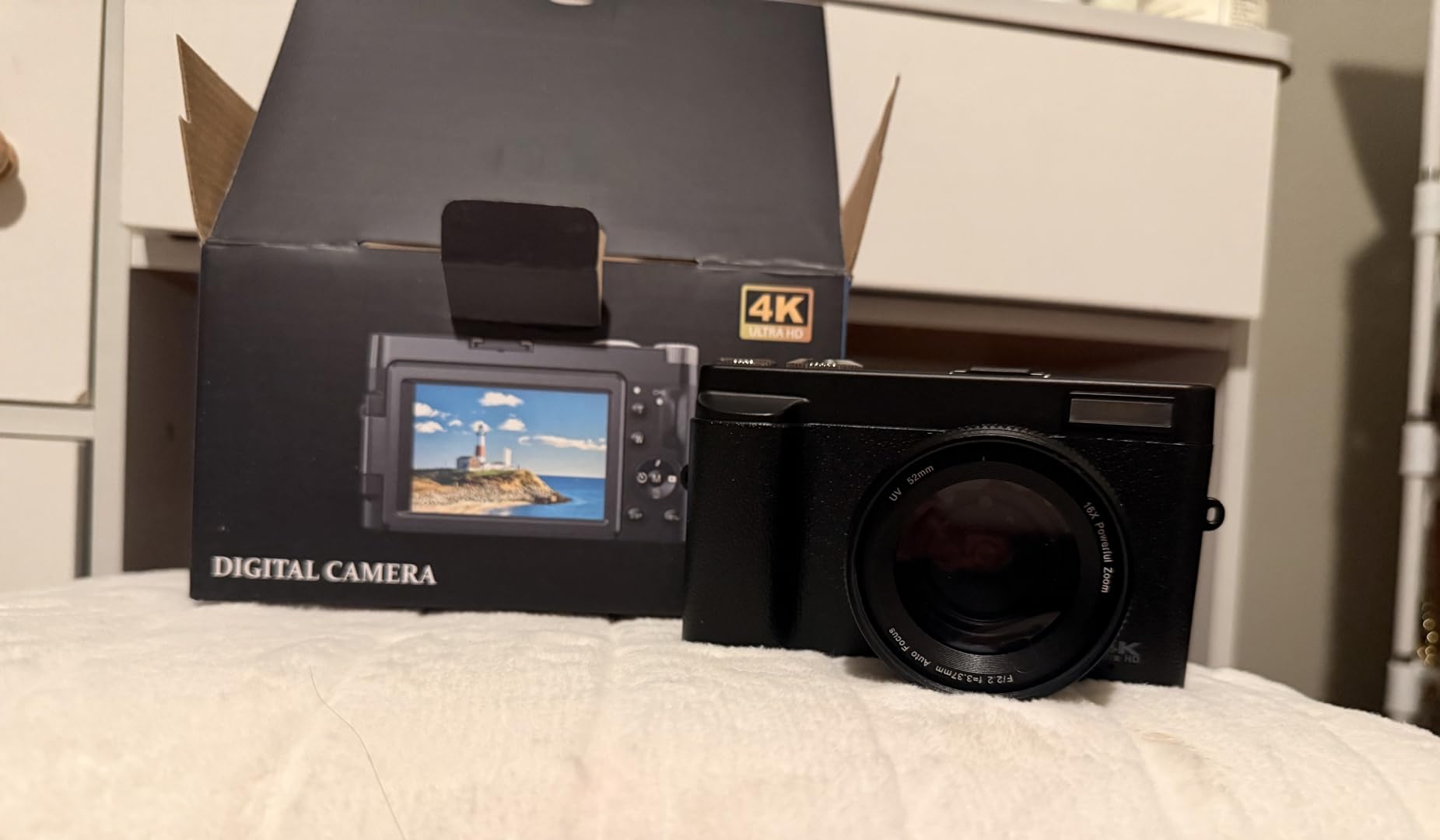 Duluvulu 4K Digital Camera for Photography Autofocus, 2026 Latest 48MP Vlogging Camera for YouTube with SD Card, 2 Batteries, 3