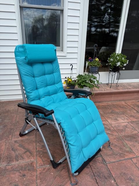 Suteck Oversized Zero Gravity Chair, 33In XXL Outdoor Recliner Chair w/Removable Cushion & Headrest, 500LBS Capacity customer photo 1