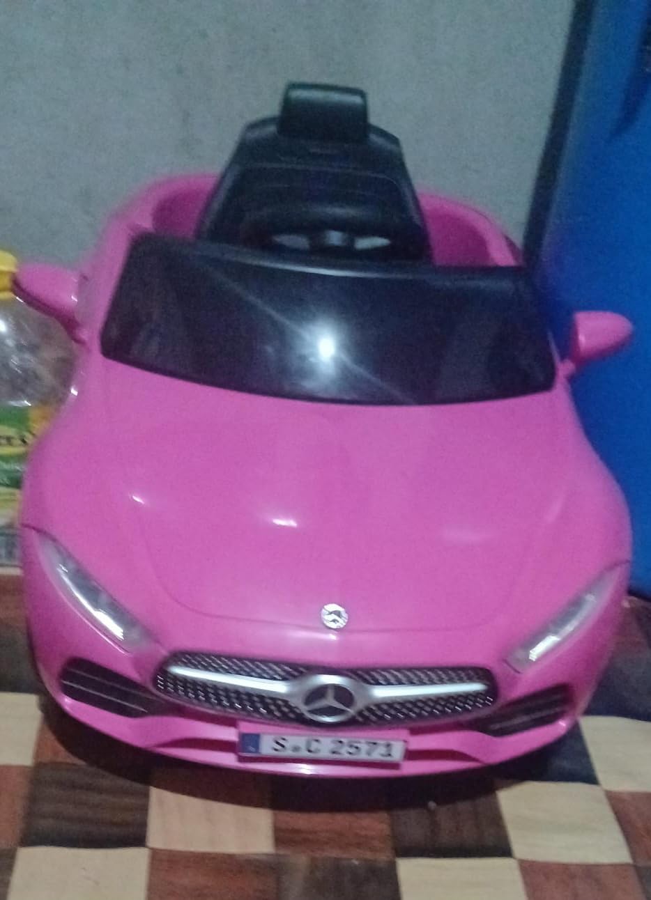 Licensed Mercedes-Benz CLS 350 12V Ride On Car Truck for Kids, Ride on Toys for Toddlers w/Parent Control, Spring Suspension, Power Wheels for Girls w/Bluetooth, Music, LED Lights (Pink) customer photo 2