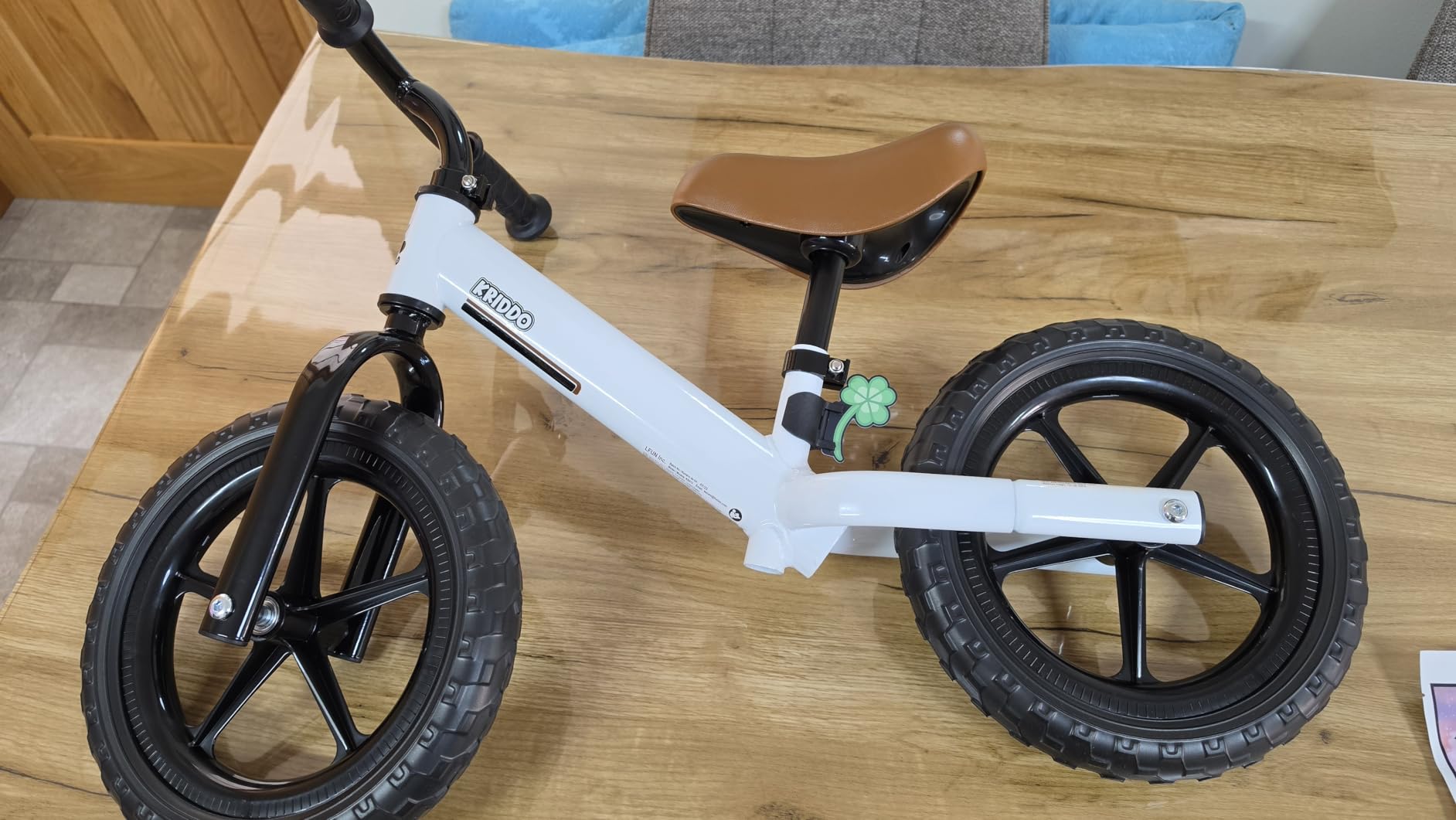 KRIDDO Toddler Balance Bike 2 Year Old, Kids Balance Bike for 2-5 Years Old, Dual Bearing for Smoother Riding, Adorable Plate, Adjustable Seat and Handlebar, Toddler Bike Gifts Age 2-3, Green customer photo 1