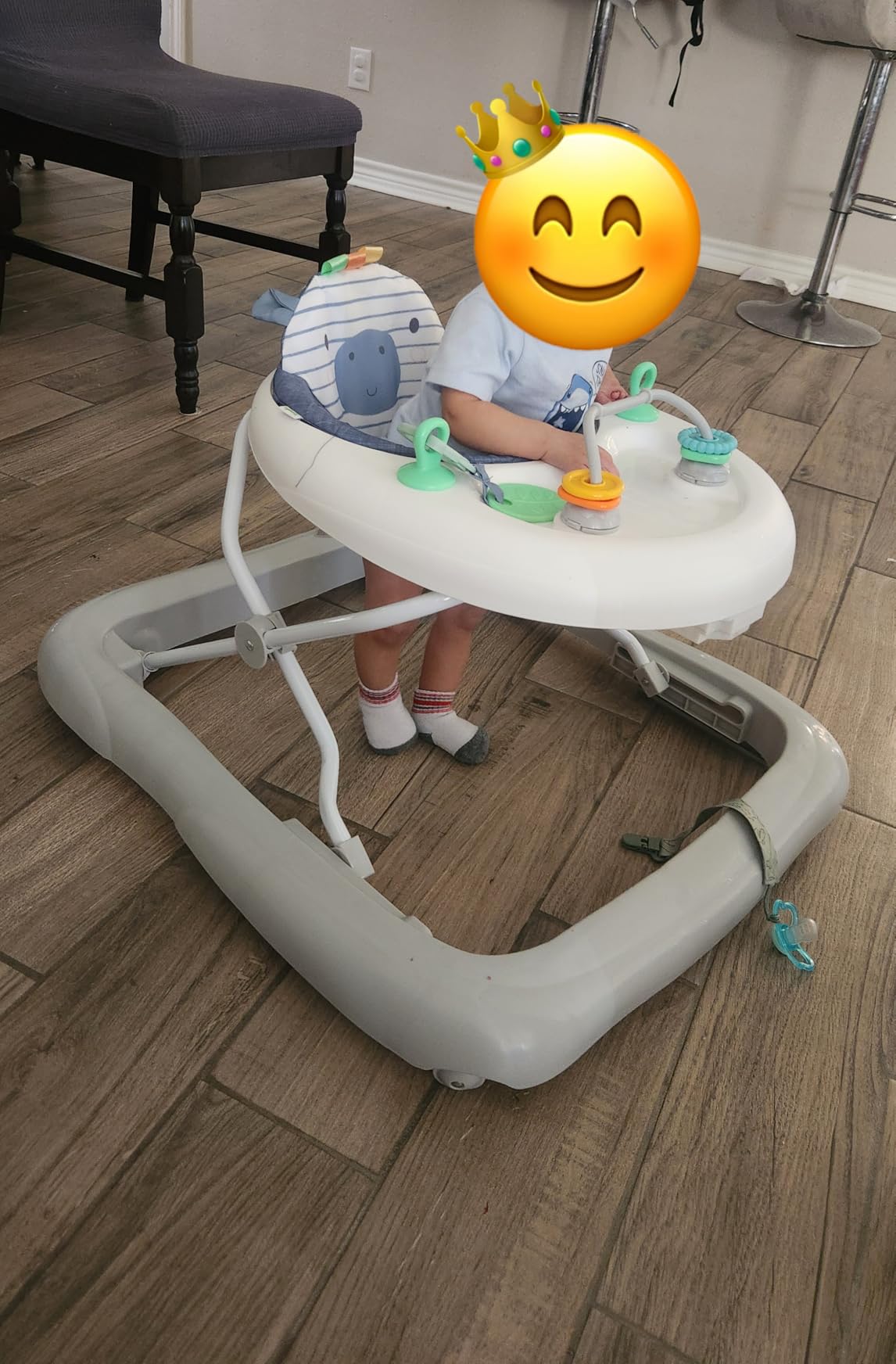 Ingenuity Smooth Strides Activity Baby Walker - Chambray, Developmental Walker, 3 Adjustable Heights, Toys Included, 6M-12M customer photo 2