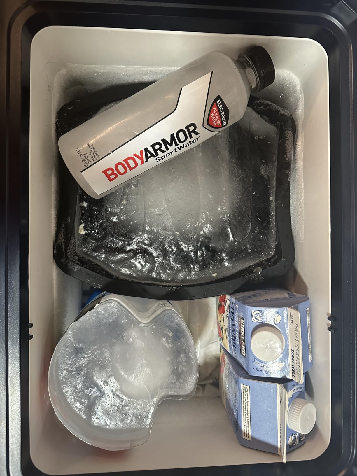 Megiu Car Refrigerator Portable Car Fridge 12V Refrigerator 23 Quart (22 Liter) Freezer Compressor Cooler 12V/24V DC 110～240 V AC for Outdoor Camping Travel Home Use -0.4℉~+59℉ (Blue) customer photo 2