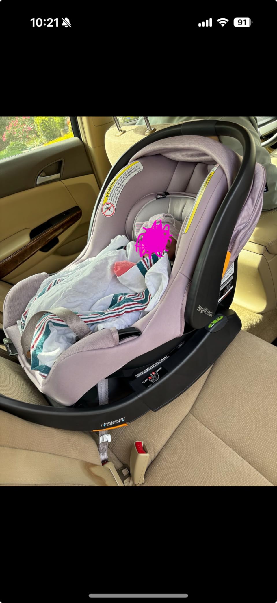 Chicco KeyFit Max ClearTex Infant Car Seat and Base, Rear-Facing Seat for Infants 4-30 lbs customer photo 1