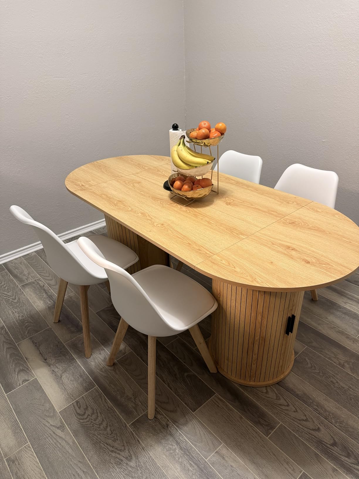 OLIXIS Dining Chairs Set of 4 Kitchen Mid Century Modern Chairs with Wood Legs and PU Leather Cushion for Living Room Bedroom Outdoor Lounge, Black customer photo 2