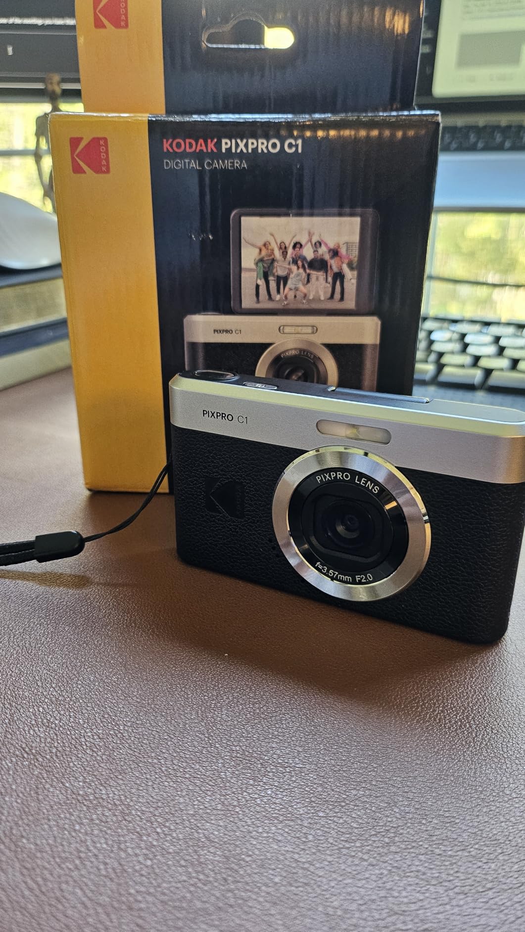 Kodak PIXPRO C1 Digital Camera, 13MP Compact Point & Shoot with 4X Digital Zoom, 26mm f/2.0 Wide Angle, 180 Degree Flip Screen, 1080p HD Video, Brown customer photo 2