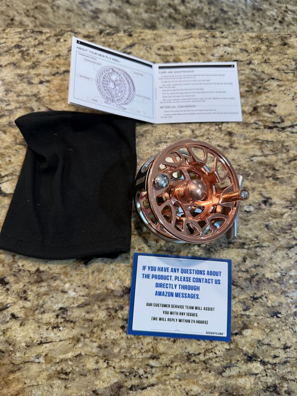 Sougayilang Fly Fishing Reel, CNC-Machined Aluminum Alloy, 5/6 Weight, Lightweight Trout Reel customer photo 1