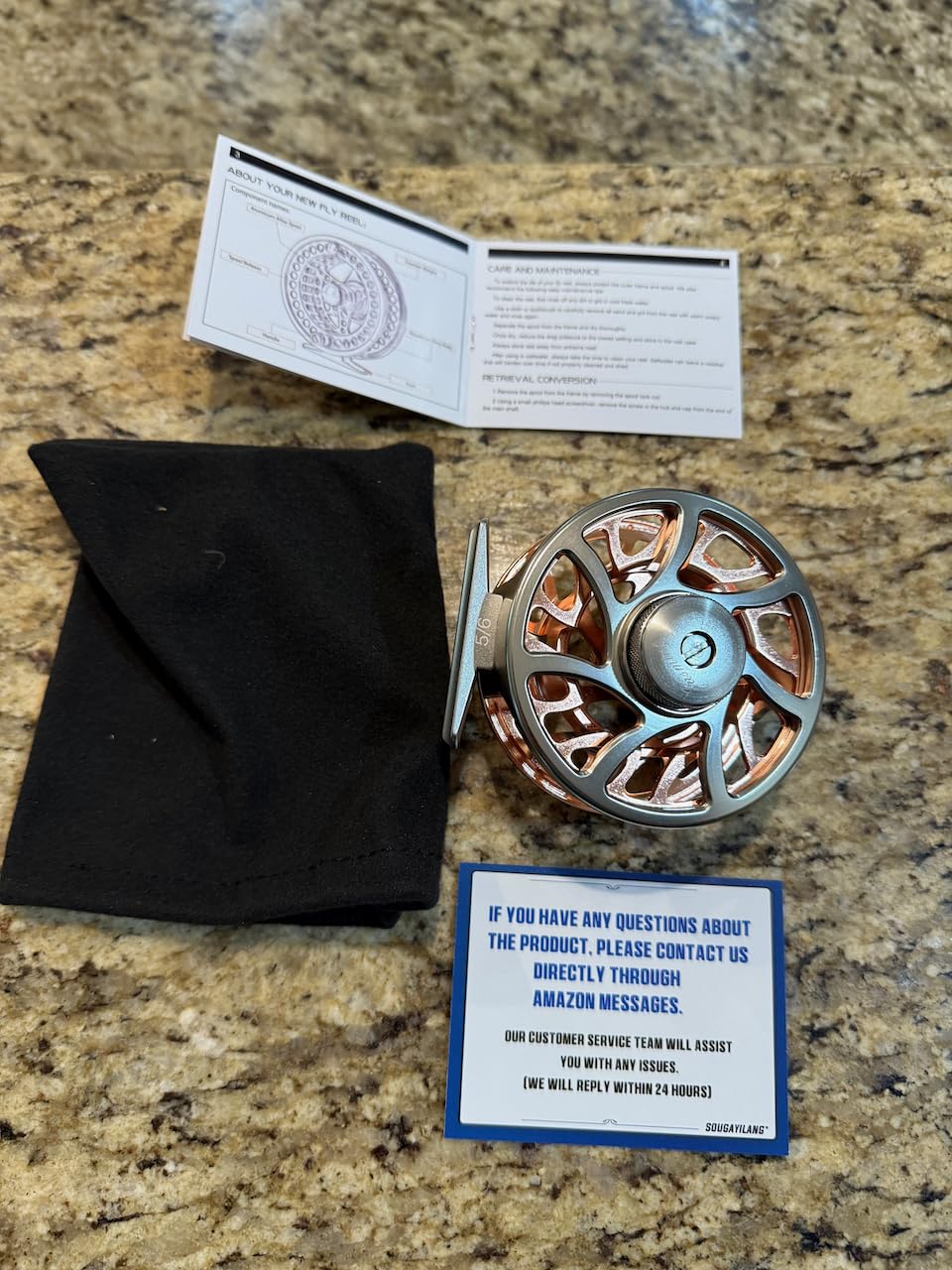 Sougayilang Fly Fishing Reel, CNC-Machined Aluminum Alloy, 5/6 Weight, Lightweight Trout Reel customer photo 2