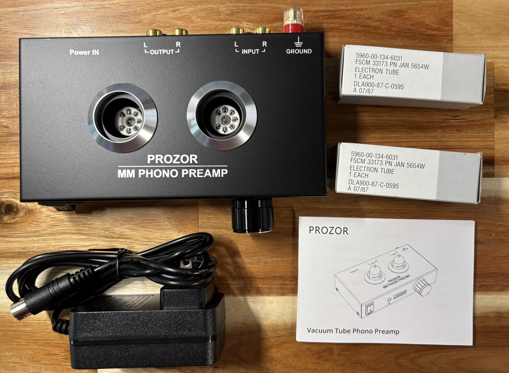 PROZOR Vacuum Tube Phono Preamp, JAN GE5654 Tube, for MM Turntable Phonograph & Record Player, Mini Headphone Amp for Home Audio Systems Stereo Amplifier, with 15V Power Adapter customer photo 2