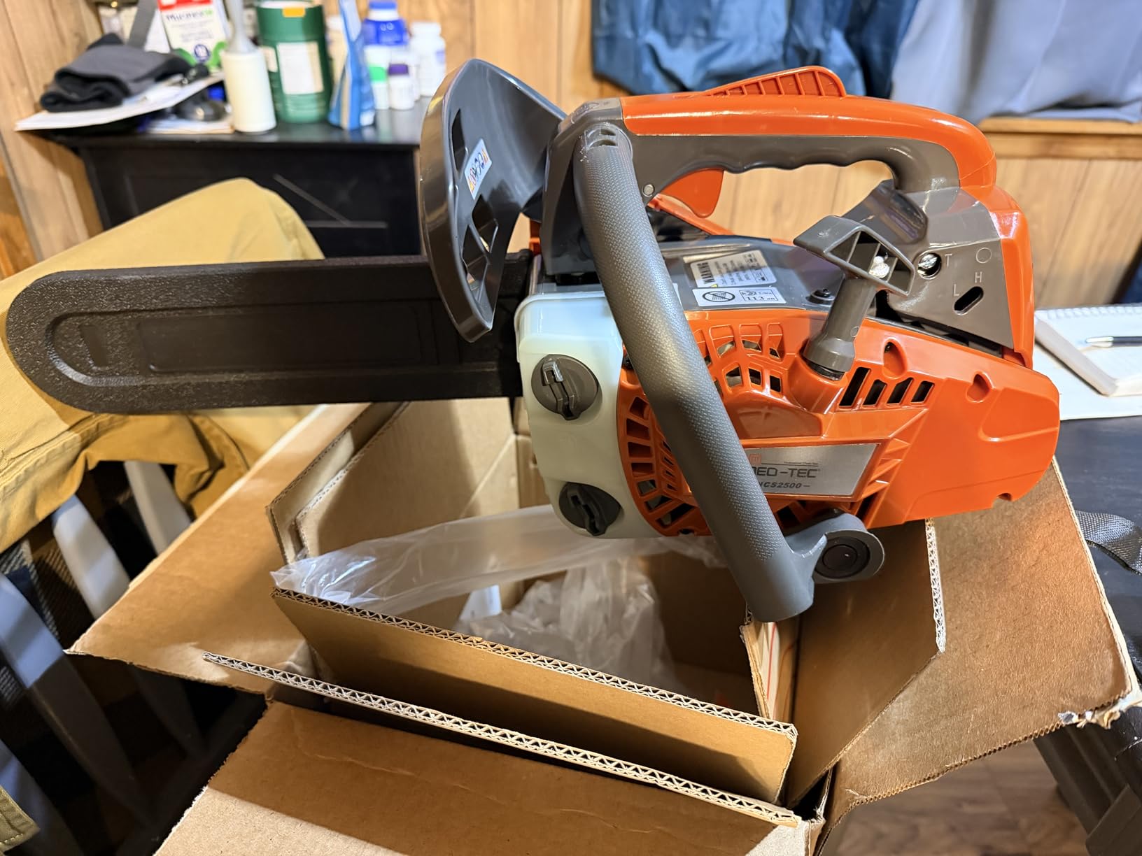 NEO-TEC 20 Inch 62CC Gas Powered Chainsaw 2-Cycle Petrol 3.5HP Handheld Reliable Motosierra De Gasolina for Tree Pruning Wood Cutting Firewood Preparation customer photo 1
