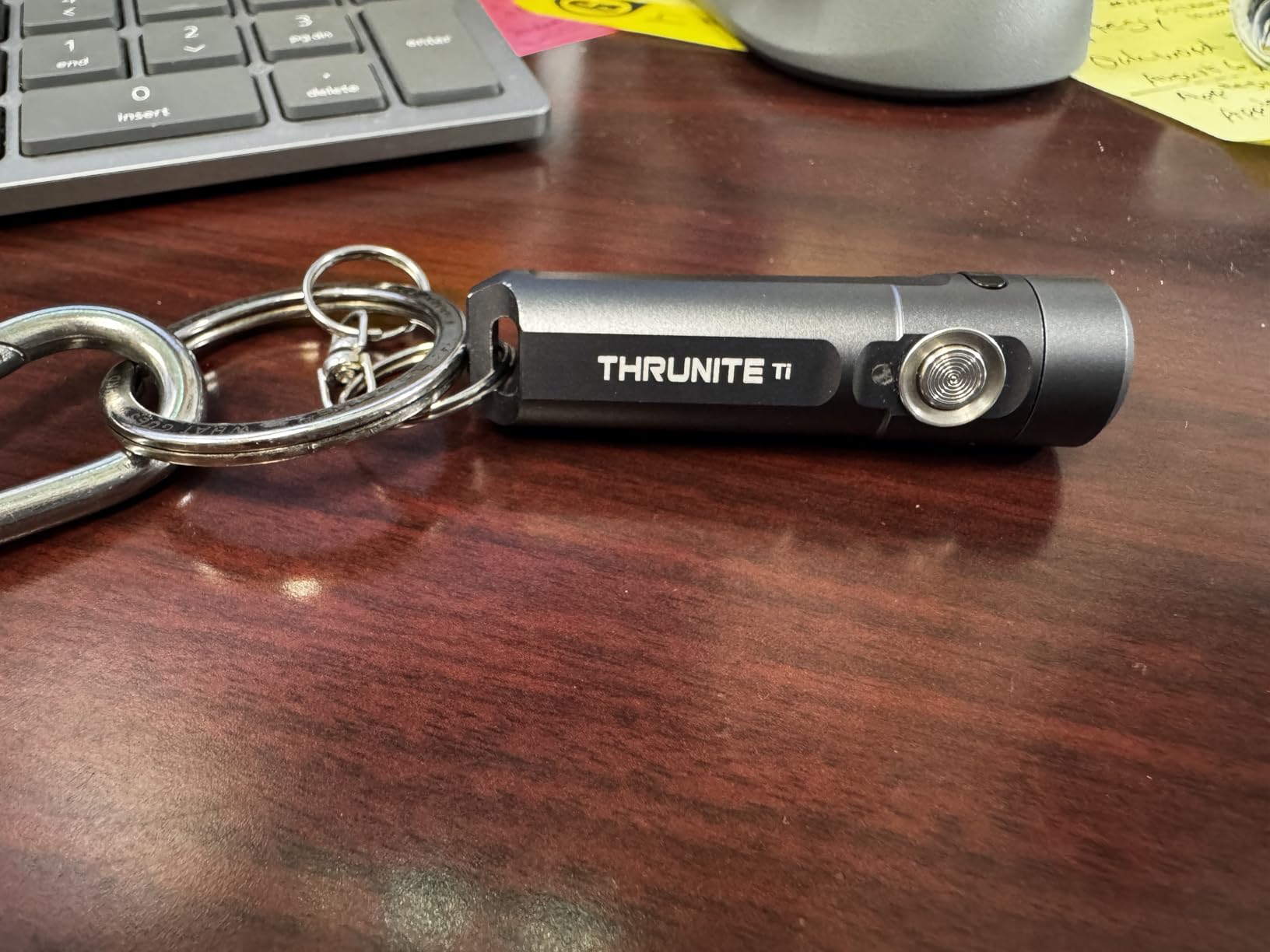 ThruNite Ti Mini Keychain Flashlight, USB-C Rechargeable EDC Pocket Light, Bright 650 Lumens Small Keychain Gadget for Camping, Everyday Carry, Indoor Outdoor Use (Grey Cool White) customer photo 1