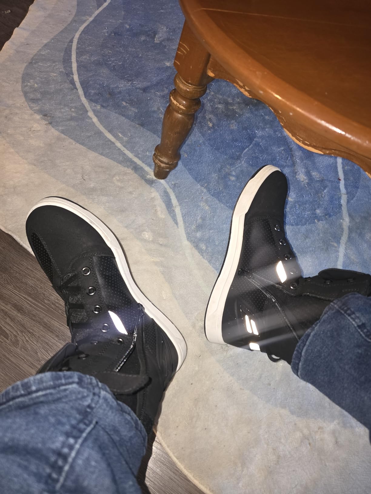 KEMIMOTO Motorcycle Shoes High Top with Thick Heel Protective Gear Anti-Slip Motorcycle Boots for Men Microfiber Leather Material customer photo 2