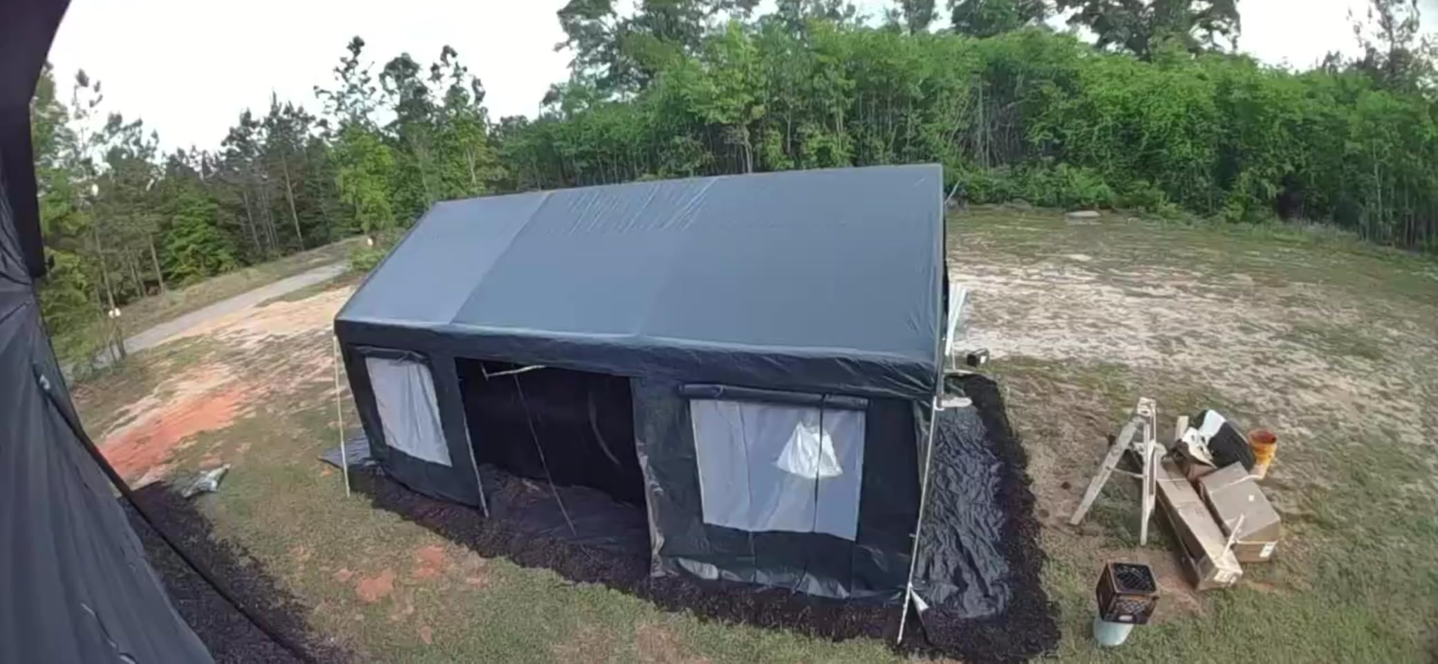 AirWire 12x20 FT Heavy Duty Carport, Portable Car Tent Garage with Roll-Up Windows & Side-Opening Door, Enclosed Car Port Canopy with Reinforced Four-Hole Base for Car, Truck, Boat customer photo 1