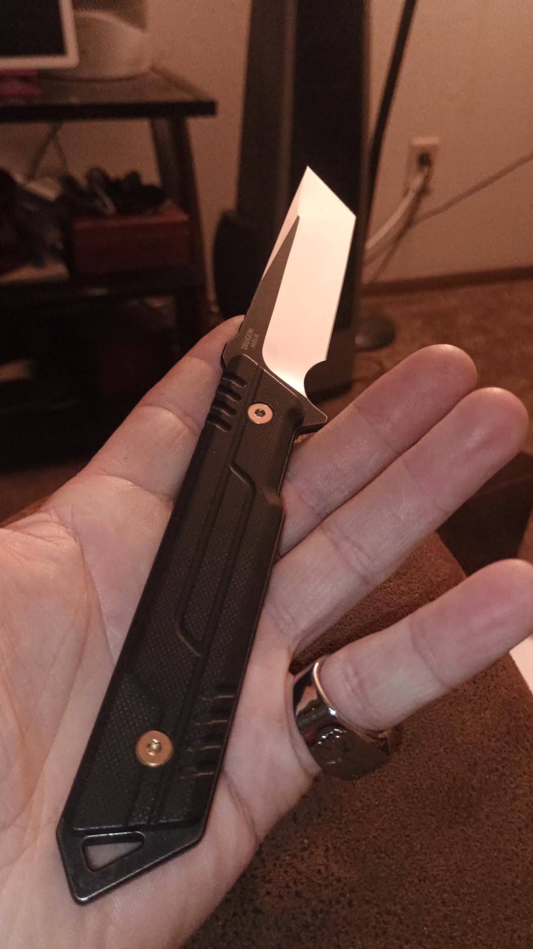 NedFoss EDC Fixed Blade Knife with Sheath, 3.7
