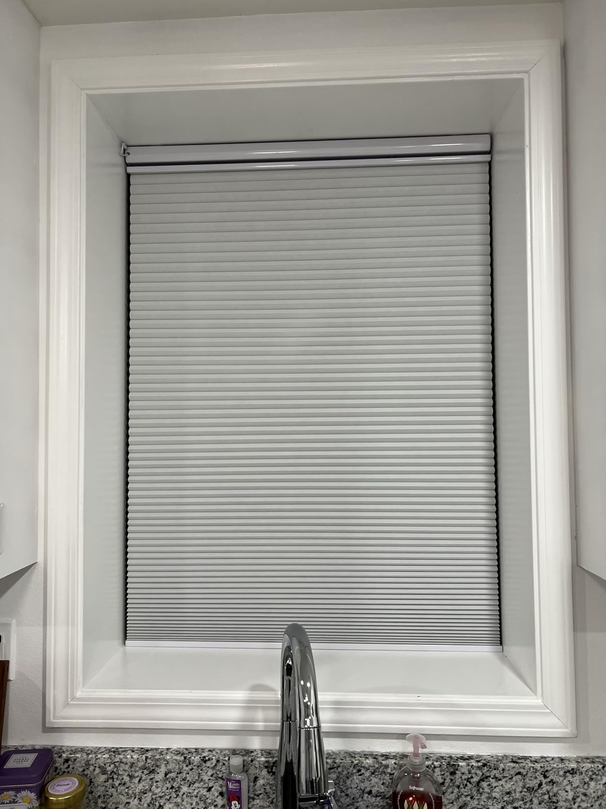 Motorized Cellular Shades with Cordless, Smart Electric Honeycomb Blind with Remote Control, Blackout or Light Filtering Fabric customer photo 2