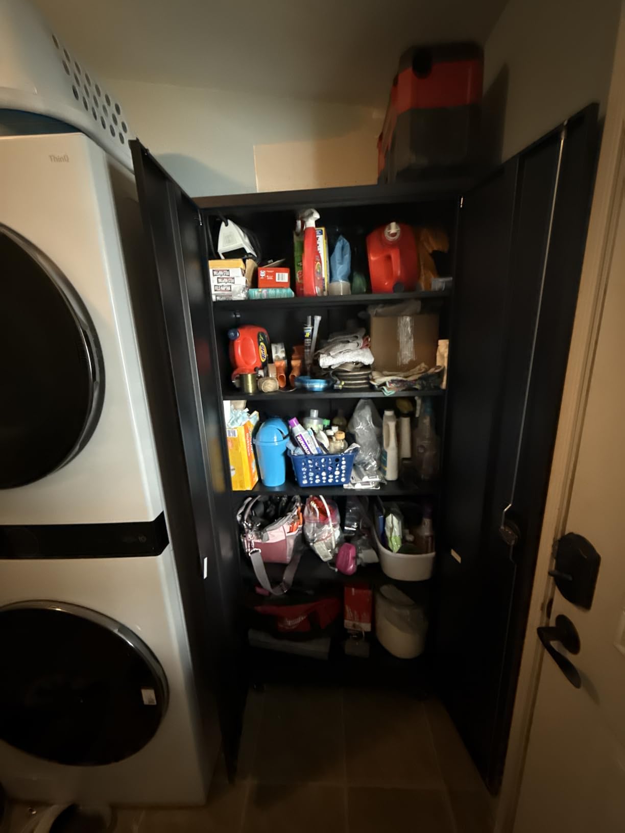 Yizosh Metal Garage Storage Cabinet with Locking Doors and Adjustable Shelves,- 75