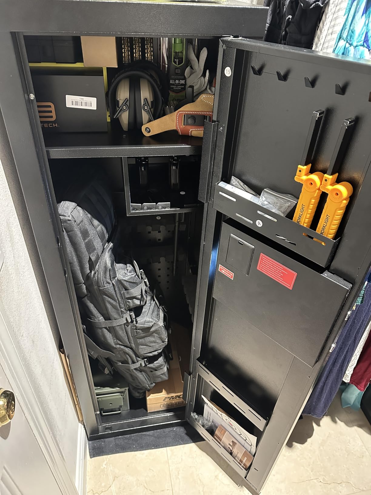KAER 13-15 Biometric Gun Safe for Rifles and Pistols, Gun Safes with Adjustable Cabinet & Pistols Racks, Fingerprint Gun Cabinet with Alarm, Heavy Duty Steel Rifle Safe for Home Garage Bedroom customer photo 1