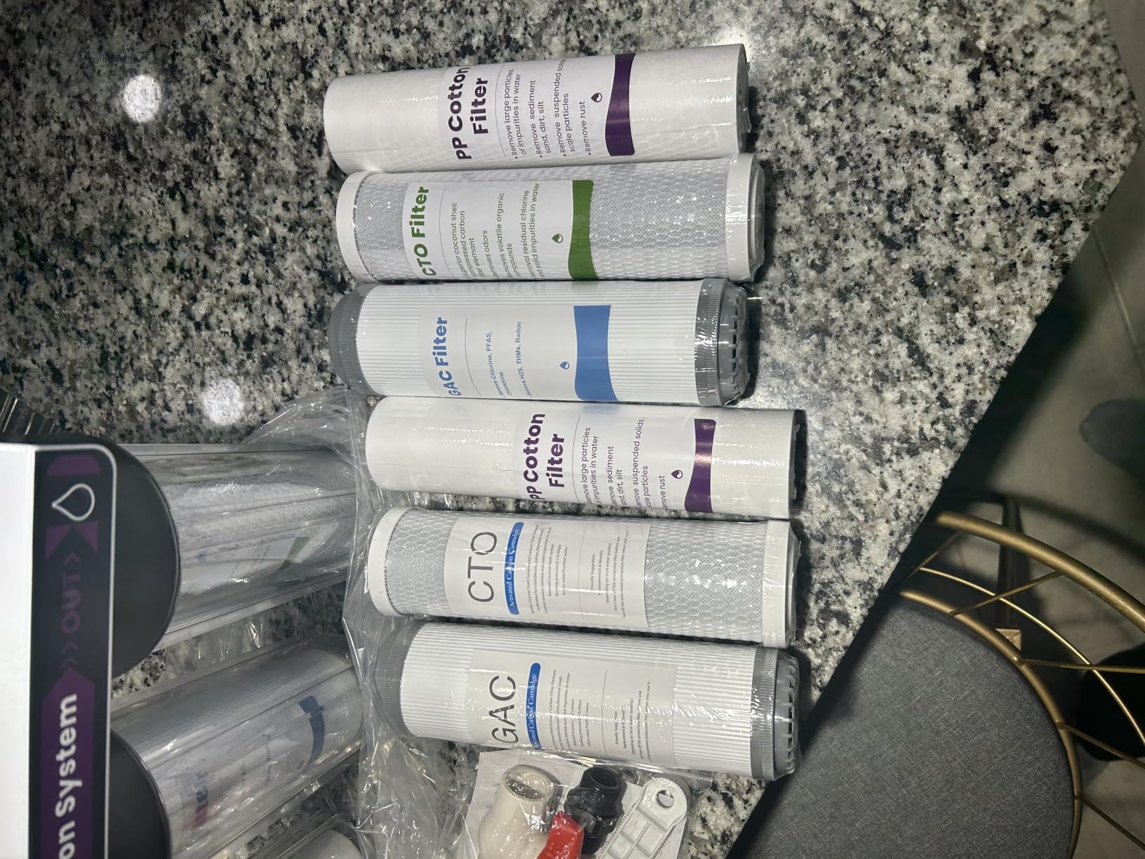 Whole House Water Filter System, 3-Stage Home Water Filtration System Highly Reduces Chlorine Odor,Taste, Delivers Crisp Water for Healthier Skin, 3/4