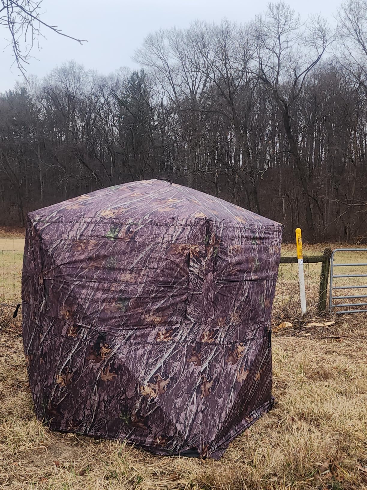 VEVOR Hunting Blind, See Through Ground Blinds with Carrying Bag, 360 Degree Portable Camouflage Tent, Durable Concealed Shelter with Silent Side Door and Window, for Turkey and Deer customer photo 2