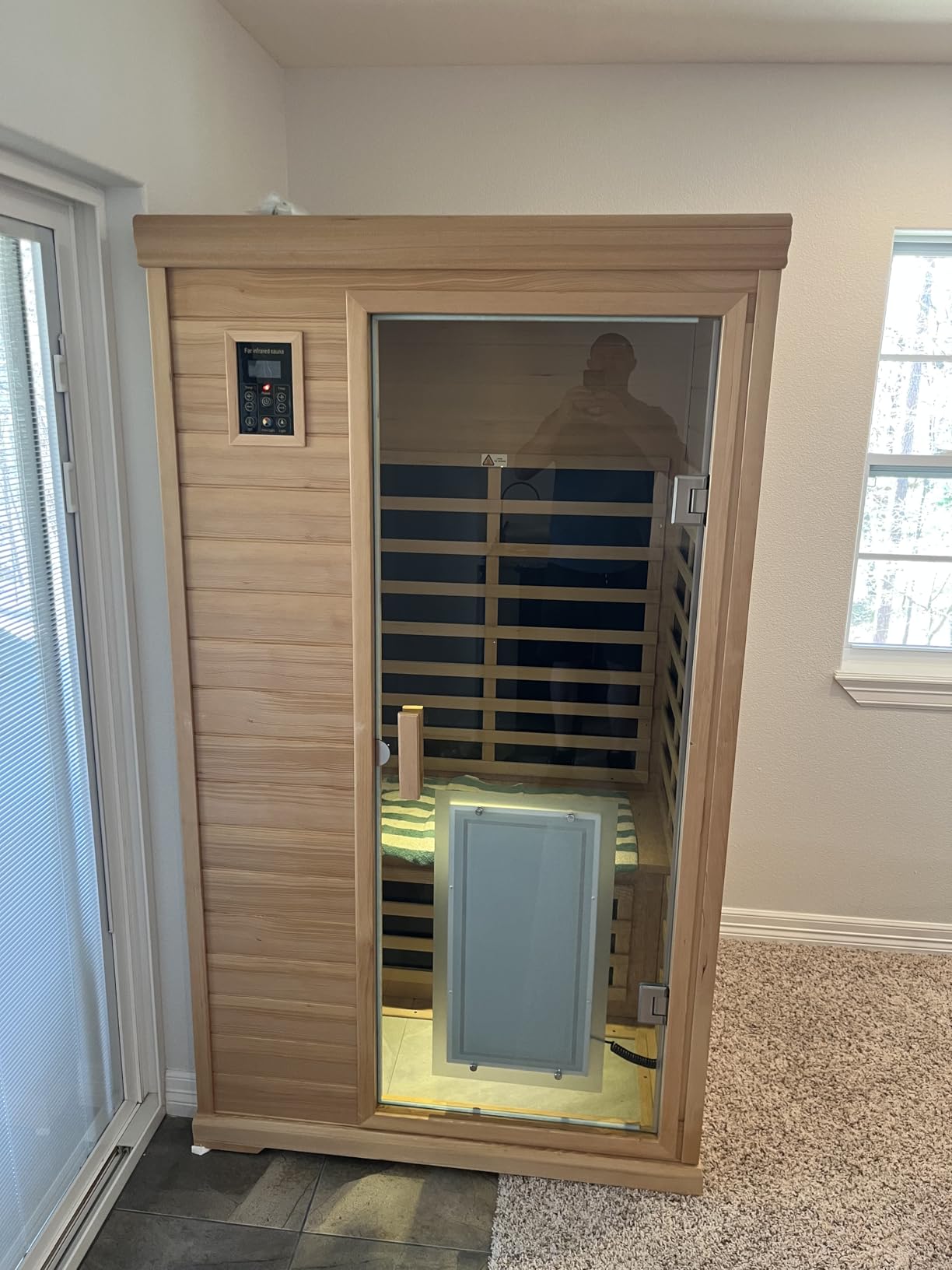 Kanlanth Portable Sauna Box for Home Spa Full Body, Personal Steam Sauna Tent Sauna Room with 3L 110V 1000W Steamer, 90 Minute Timer with Remote Control, 4 Temperature Levels, Folding Chair customer photo 2