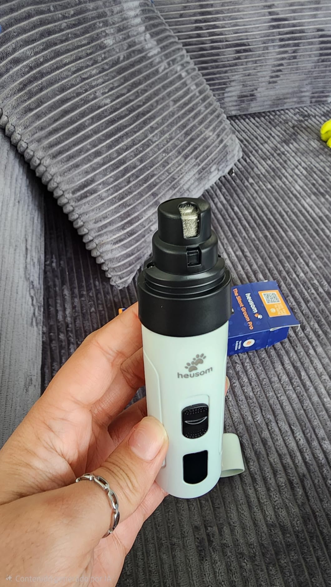 Silent Groom Pro Pet Nail Grinder | Whisper Quiet Claw Trimmer for Dogs, Cats and Other Animals | Safe & Stress Free Nail Grooming, Ideal for Sensitive Dogs of All Breeds & Sizes customer photo 1
