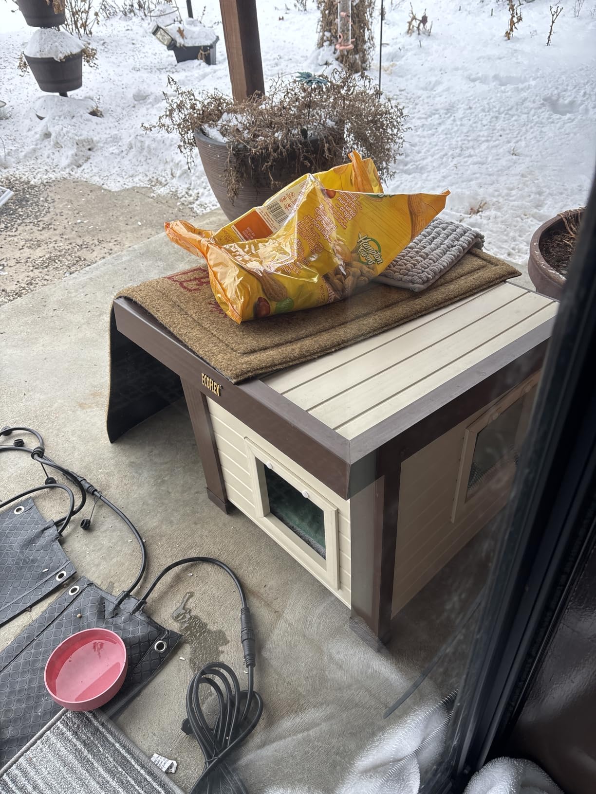 500W Dog House Heater with Thermostat, 24H Timer & Smart 40-115°F Adjustable Pet House Heater, 9.8FT Chew-Proof Cord, Kennel Heaters, Chicken Coop Heaters, Cat & Outdoor Animals customer photo 1