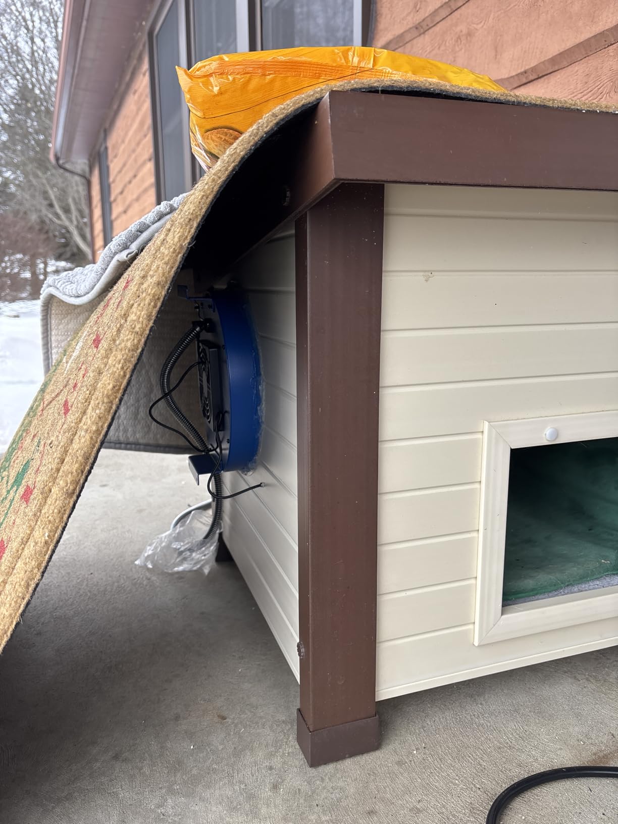 500W Dog House Heater with Thermostat, 24H Timer & Smart 40-115°F Adjustable Pet House Heater, 9.8FT Chew-Proof Cord, Kennel Heaters, Chicken Coop Heaters, Cat & Outdoor Animals customer photo 2
