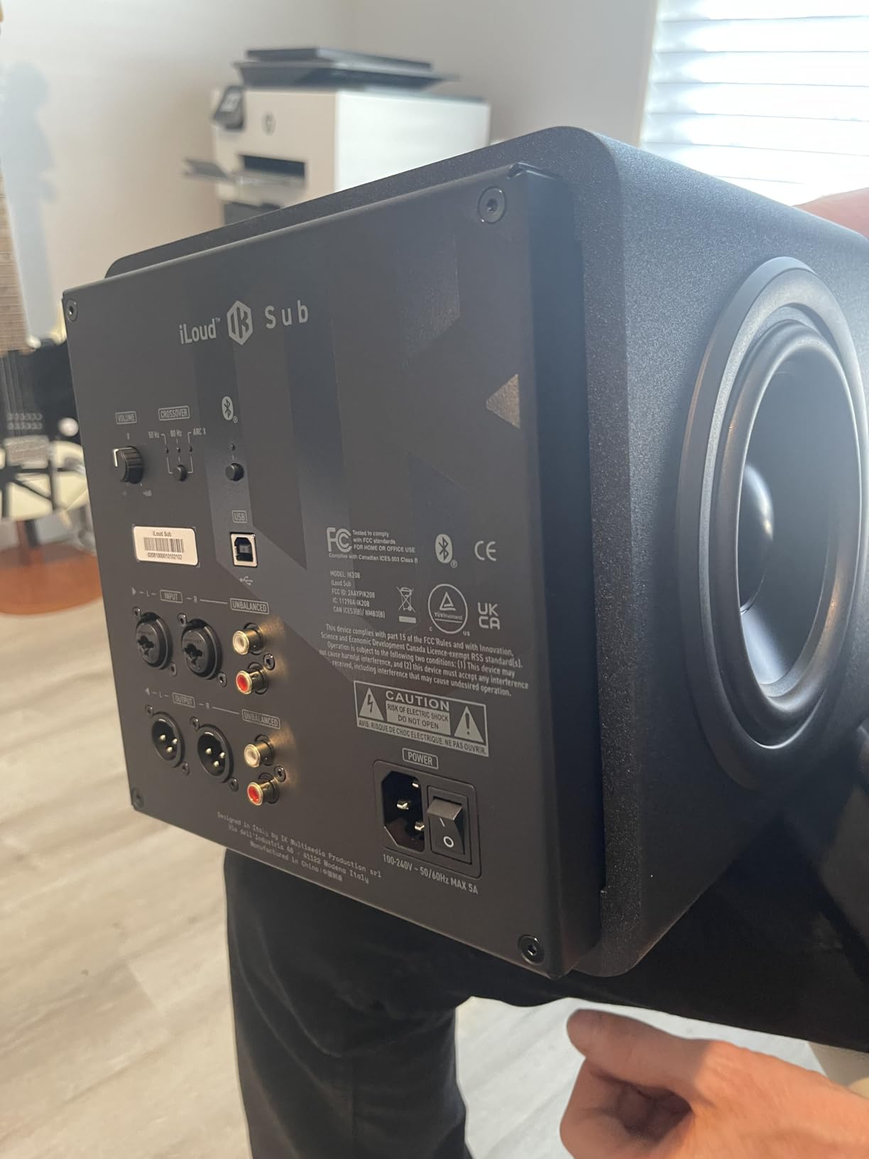 IK Multimedia iLoud Sub - Compact 25Hz Studio Subwoofer with ARC X Automatic Calibration, 6.5 Inch Driver, Dual Passive Radiators, USB/Bluetooth, Perfect for Small Studios & Any Monitor Setup customer photo 1