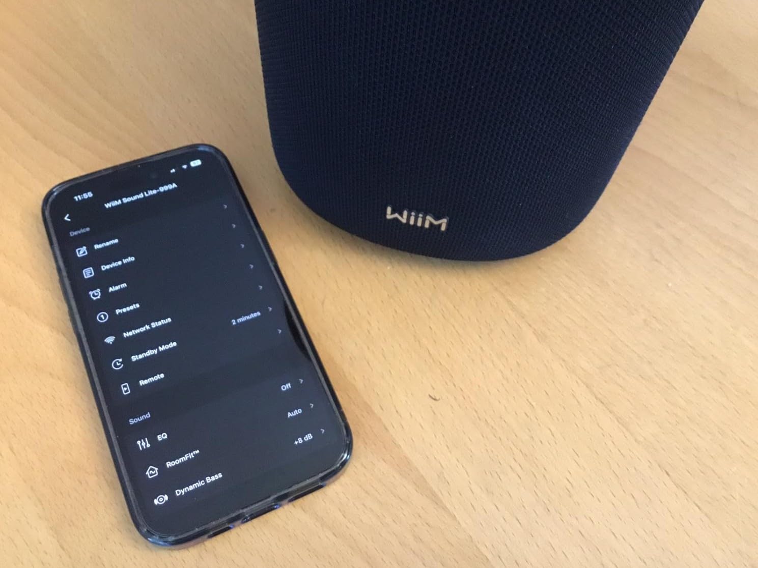 WiiM Sound Lite Smart Speaker, Hi-Res 24-bit/192 kHz, AI RoomFit Room Correction, 100W Peak, Wi-Fi 6E/Bluetooth 5.3, Multi-Room and Stereo Pairing, Black customer photo 1
