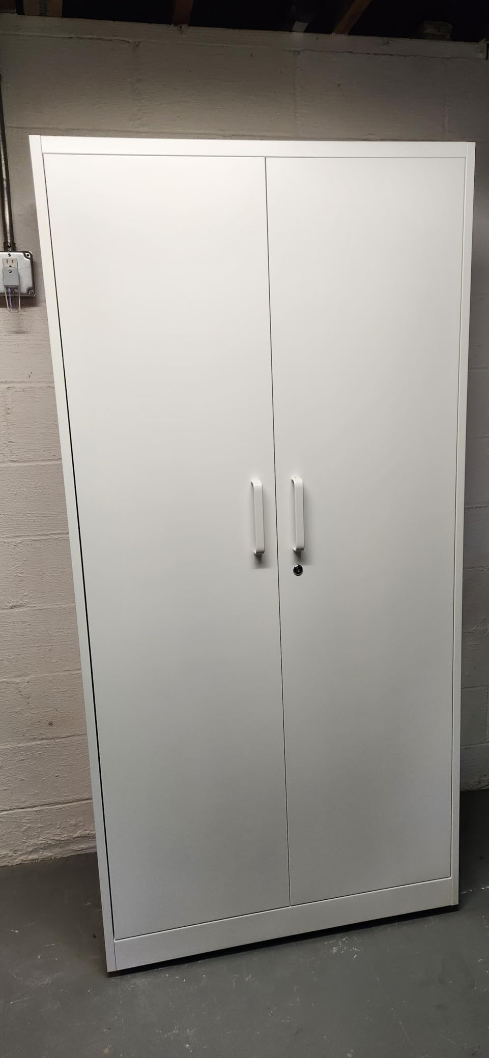 Letaya Metal Armoire Wardrobe Closet with 2 Drawers, 18