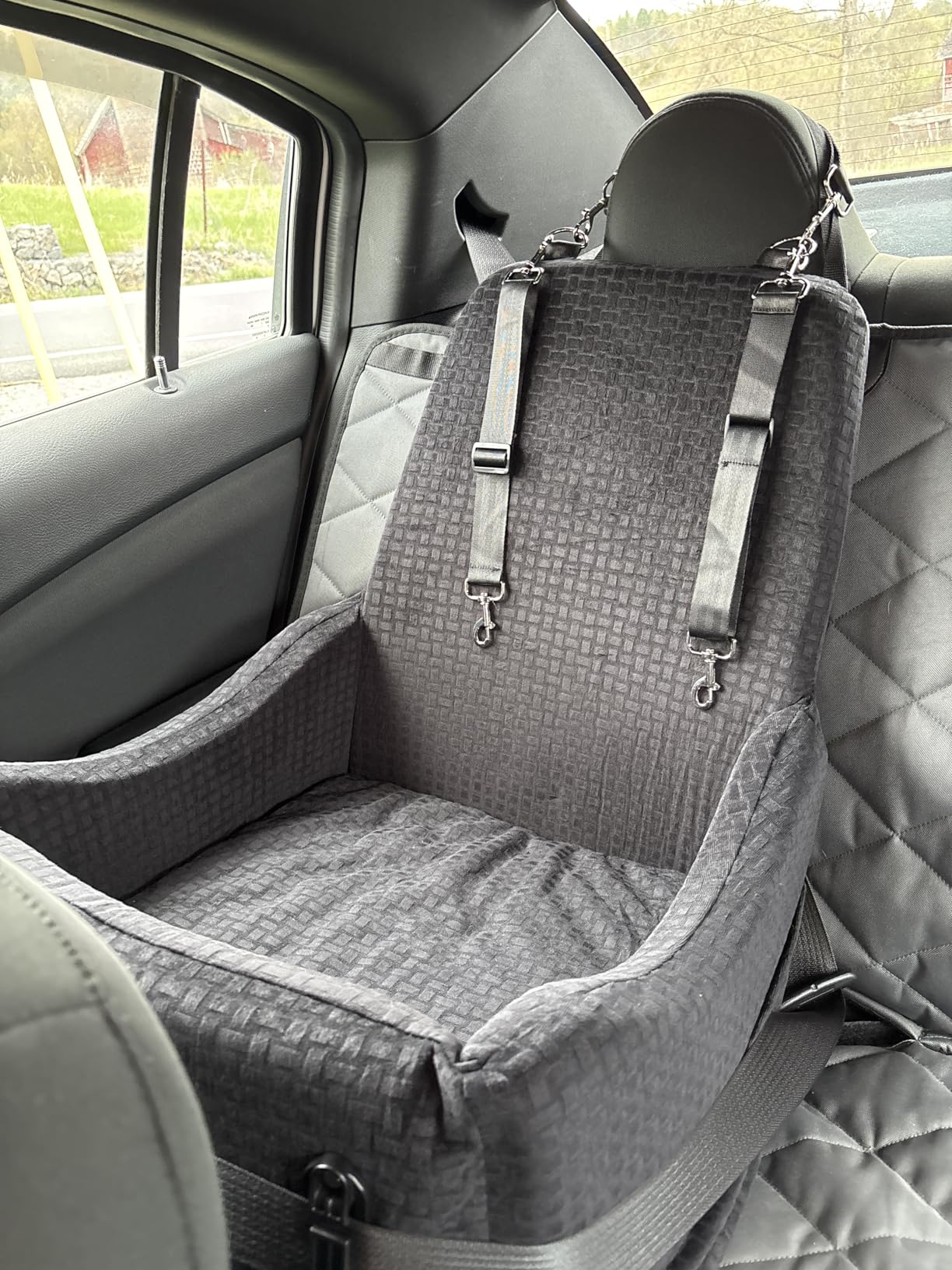 PETSFIT Dog Car Seat for Small/Medium Dogs Up to 35 lbs - Patented Safety System, 5