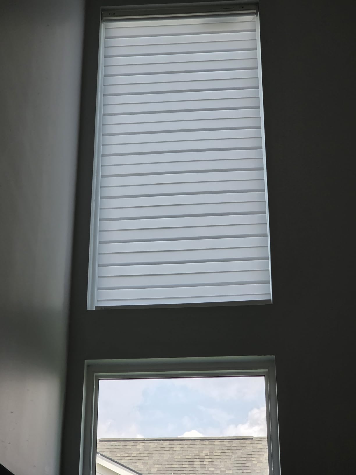 No Drill Motorized Zebra Blinds with Remote, Cordless Shades Dual Layer, Thermal Insulated Upgraded Shades customer photo 1