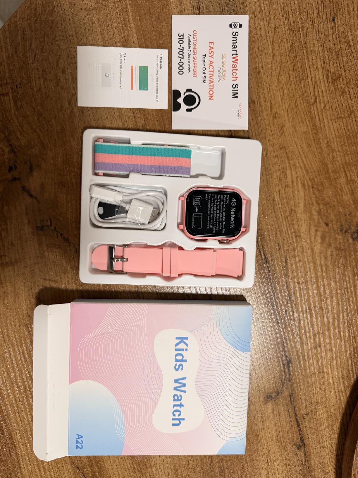 4G Kids Smart Watch for Boys Girls, Kid Watch Phone Ages 4-12 with Call, GPS, SOS, Video Call, Games, Camera, Alarm, Touchscreen Smartwatch for Children Birthday Gift (Includes SIM Card), Black customer photo 1