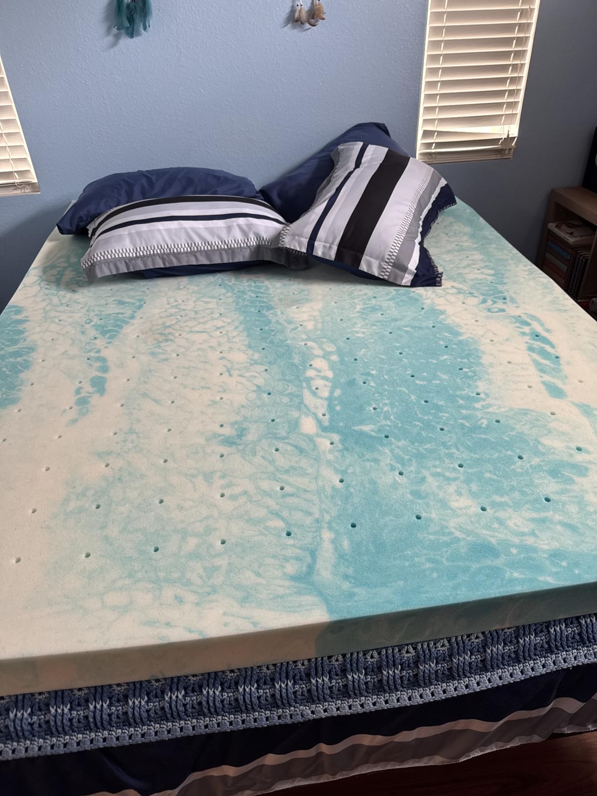 IULULU Full Size Mattress Topper, 3 Inch Gel Memory Foam Topper, Pressure Relief & Cooling, CertiPUR-US Certified customer photo 2