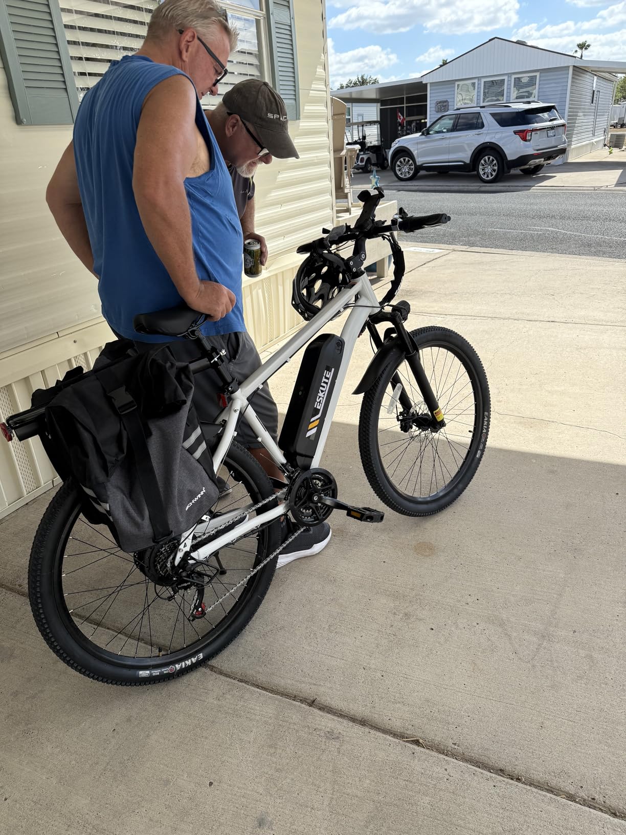 ESKUTE M200F Electric Bike for Adults - 27.5 inch Tire Mountain E-Bike, 1500W Peak Brushless Motor 31MPH, 48V 20.8Ah Removable Battery, Up to 80 Miles, Step Over Commuter E-MTB, Full Suspensions customer photo 2