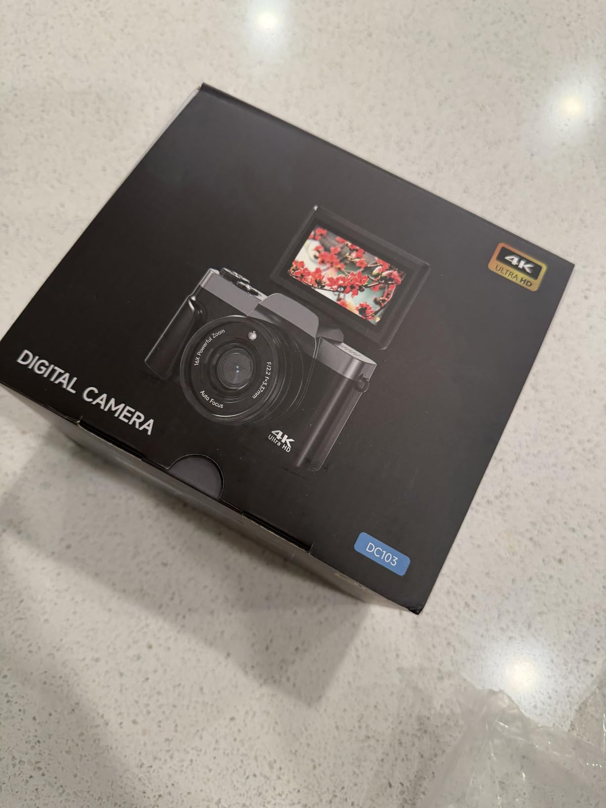 4K Digital Camera for Photography with WiFi, 64MP Autofocus 3 Inch 180 Flip Screen 16X Zoom Vlogging Camera for YouTube, Compact Travel Camera for Beginners, Anti-Shake, 32GB Card, 2 Batteries, Black customer photo 1