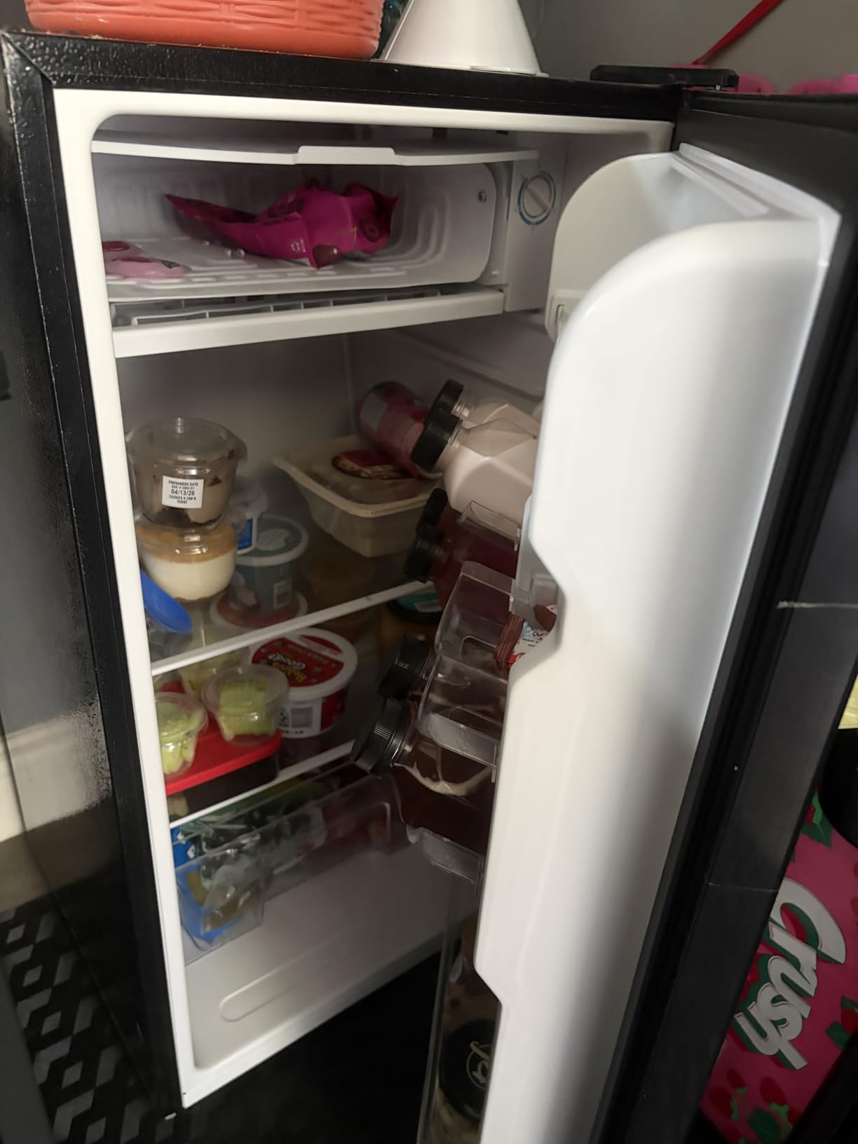 3.2 Cu Ft Mini Fridge with Freezer - Energy Efficient, Large Capacity Single Door Upright Freezer for Bedroom, Office & Dorm | Small Fridge, Reversible Door, ETL Certified (Black) customer photo 2