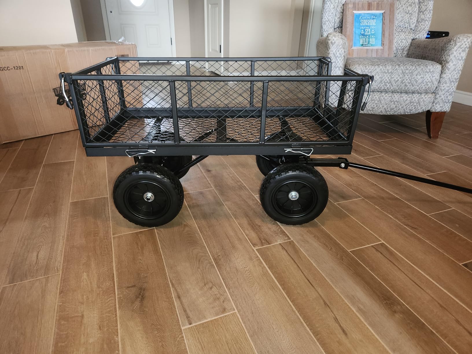 BILT HARD Heavy Duty 880 Lbs Capacity Mesh Steel Garden Cart with 180 Rotating Handle customer photo 1