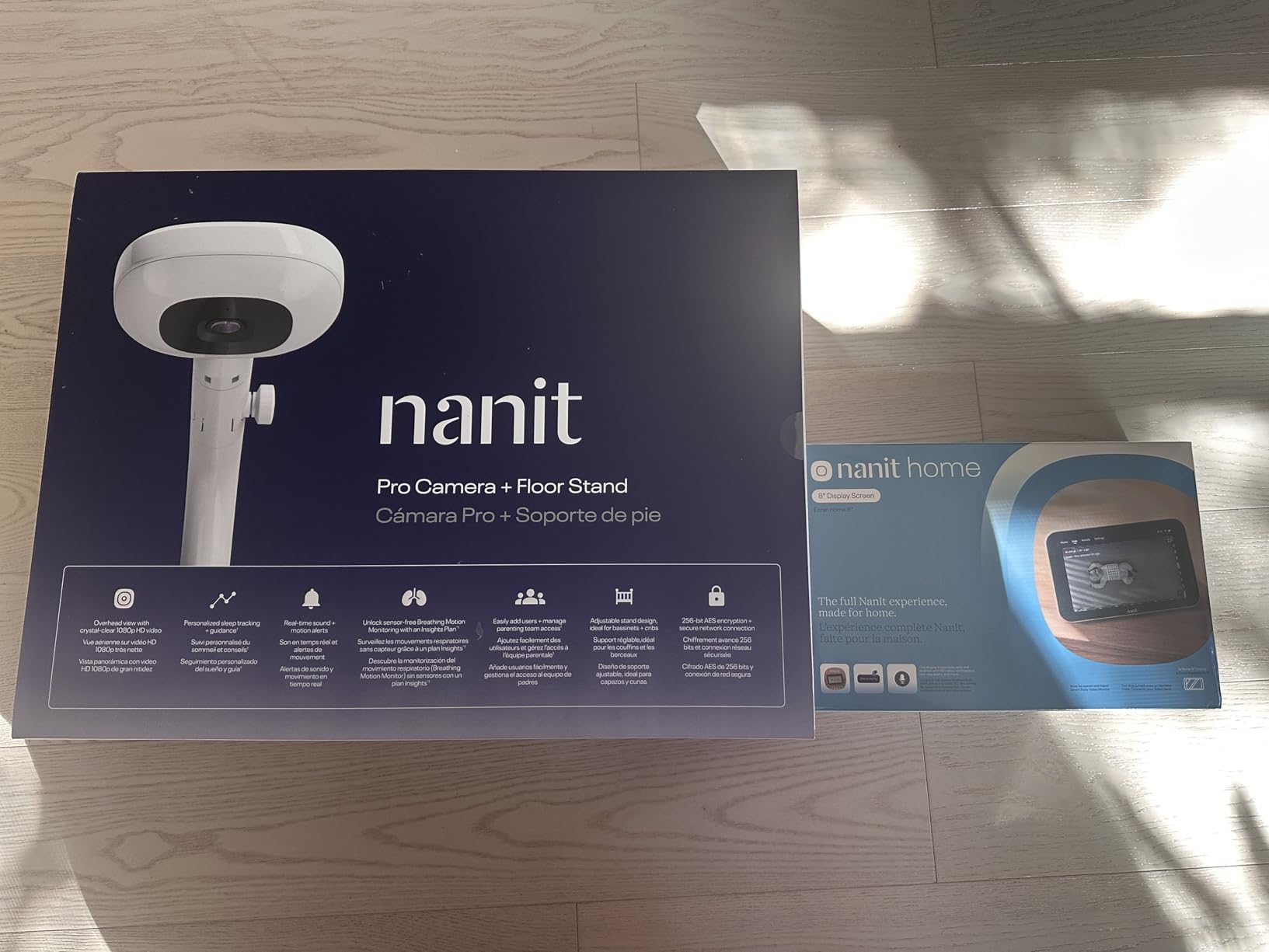 Nanit Smart Baby Monitor System with Floor Stand - Crystal-Clear Video, Real-Time Notifications, Sleep Insights - 8-inch Display/App Integration - Baby Must Haves for Parents customer photo 2