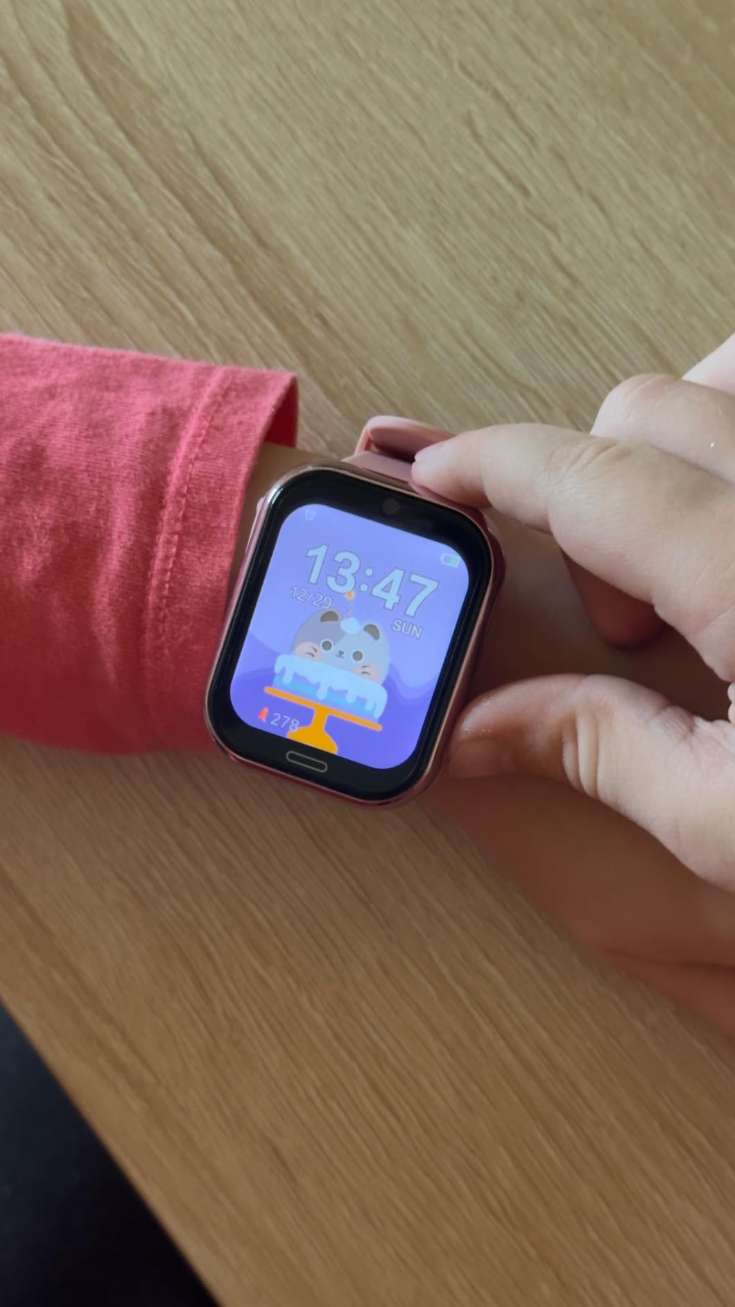 4G Kids Smart Watch GPS Tracker, Smartwatch for Kid with Video Calling, Voice Chat, Class Mode, SOS, Pedometer, Alarm, SIM Card HD Touch Screen Phone Watch Gift for 4-12 Girls Boys (Light Purple) customer photo 1