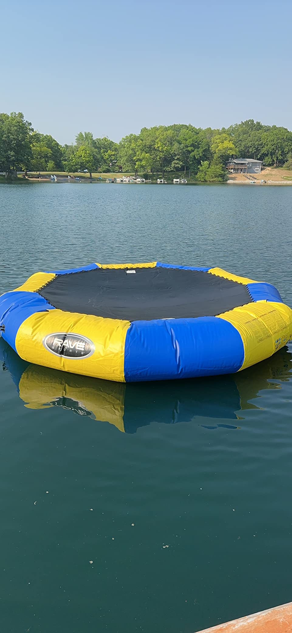RAVE Sports Inflatable Bongo Water Bouncer, 10FT / 13FT / 15FT / 20FT, Recreational Water Trampoline with Ladder customer photo 1