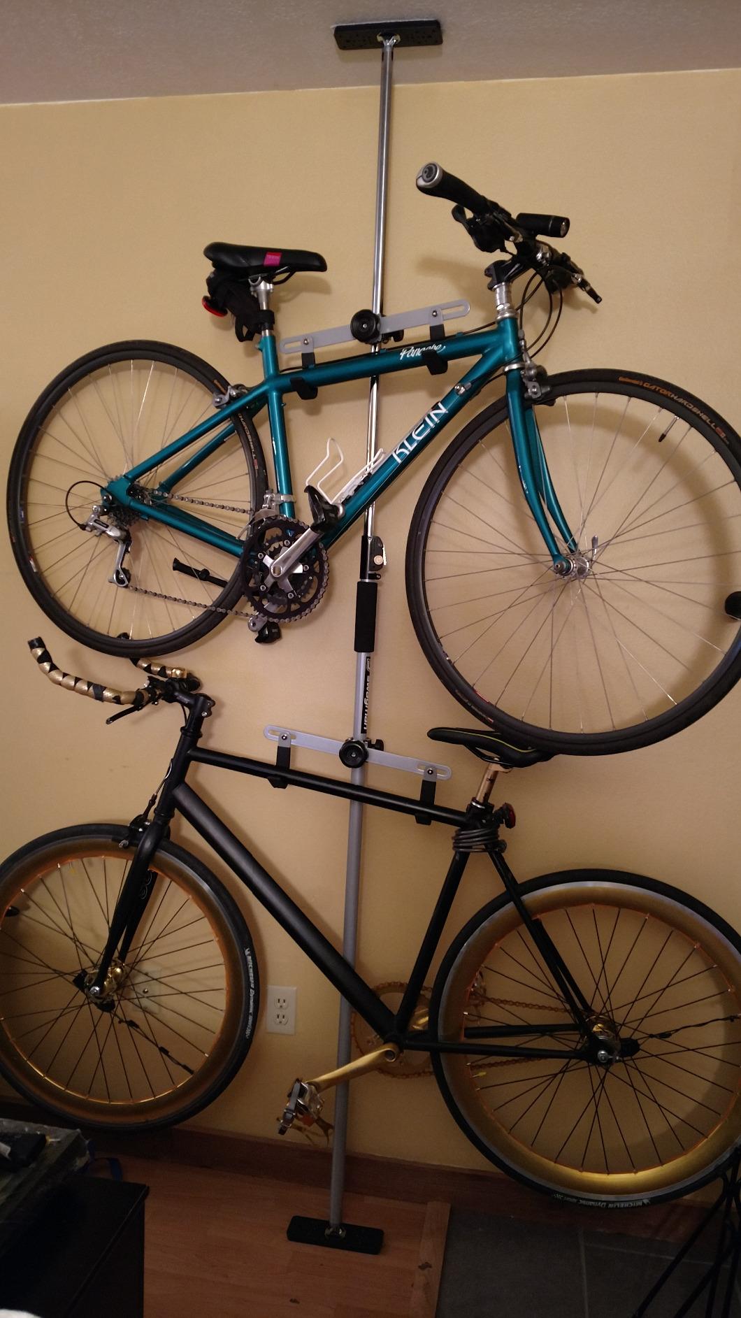 Swagman Hang It Bike Storage System Floor-to-Ceiling Tension Mounted Rack for Indoor Bike Storage and Organization customer photo 2