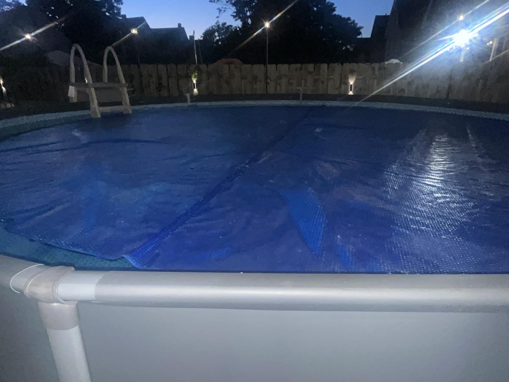 INTEX 28015E Solar Pool Cover: for 18ft Round Easy Set and Metal Frame Pools - Insulates Pool Water - Reduces Water Evaporation - Keeps Debris Out - Reduces Chemical Consumption customer photo 2