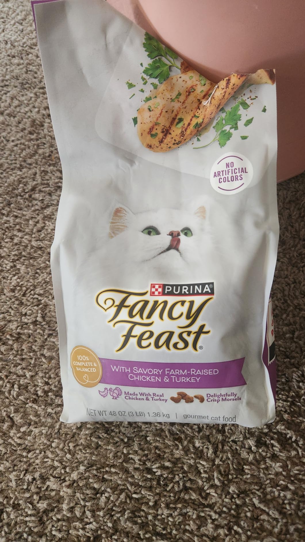 Purina Fancy Feast Dry Cat Food with Savory Farm-Raised Chicken and Turkey - 3 lb. Bag customer photo 2