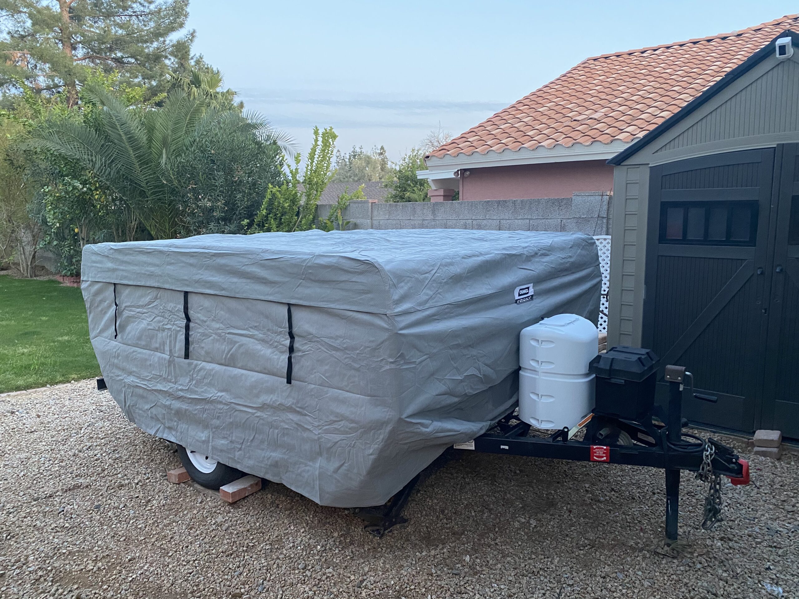 Camco ULTRAGuard 14-16-Ft Pop-Up Camper RV Cover - Features Covered Air Vents & Cinching Straps - Shields Camper from The Elements - Includes Storage Bag for RV Storage and Organization (45764) customer photo 2