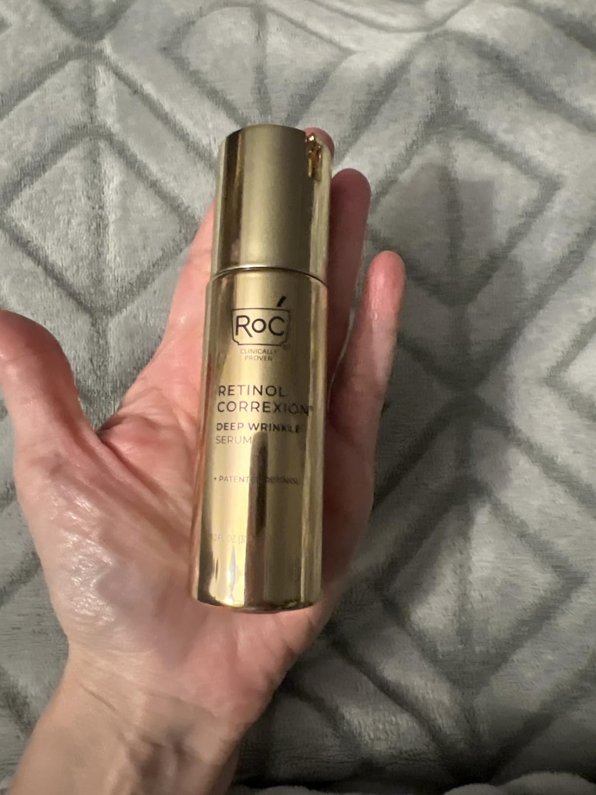 RoC Retinol Correxion Deep Wrinkle Retinol Face Serum with Ascorbic Acid, Anti-Aging Treatment for Fine Lines, Dark Spots, Post Acne Scars, 1 Oz customer photo 1